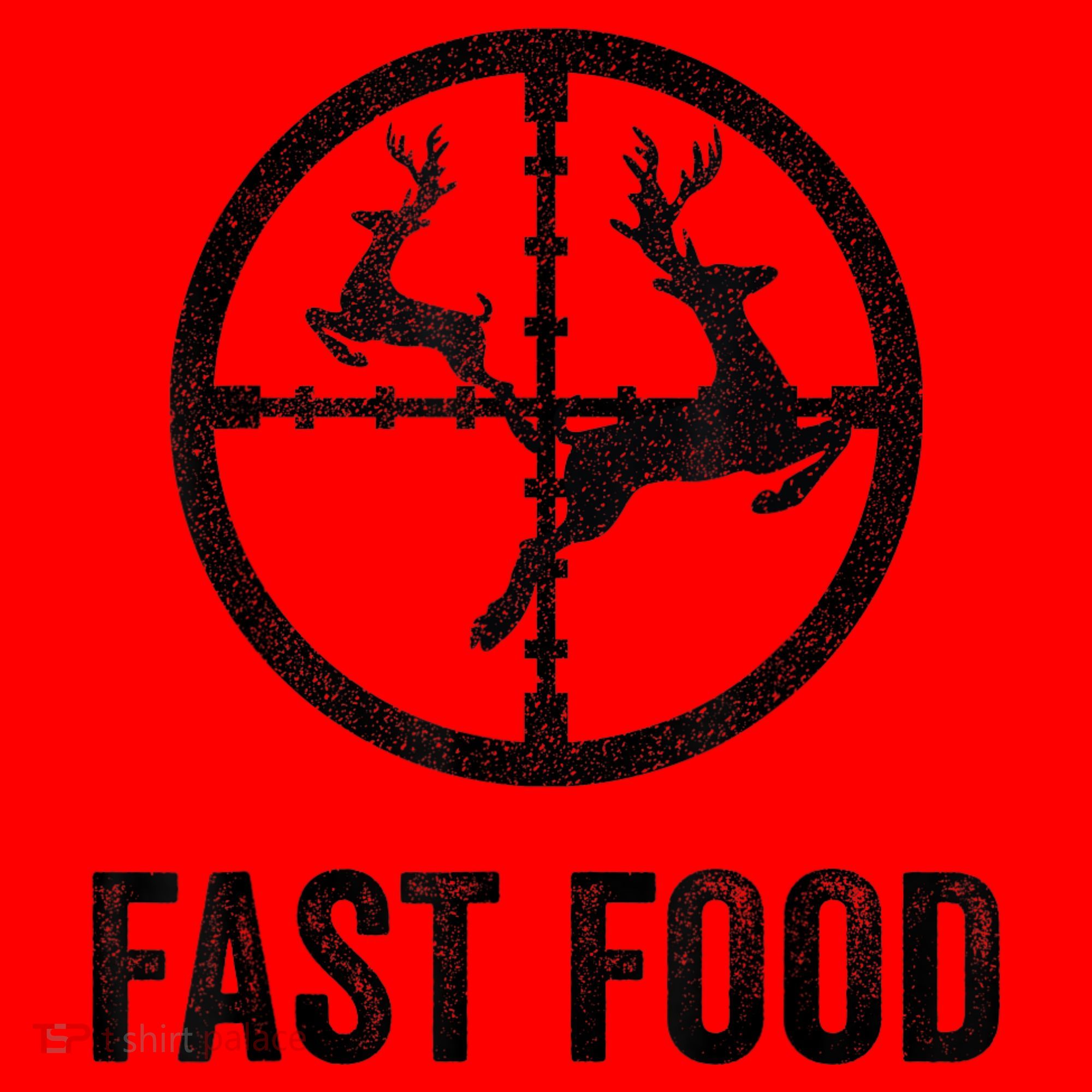 Deer Hunting Funny Hunter Gun Deer Fast Food Santa Hat