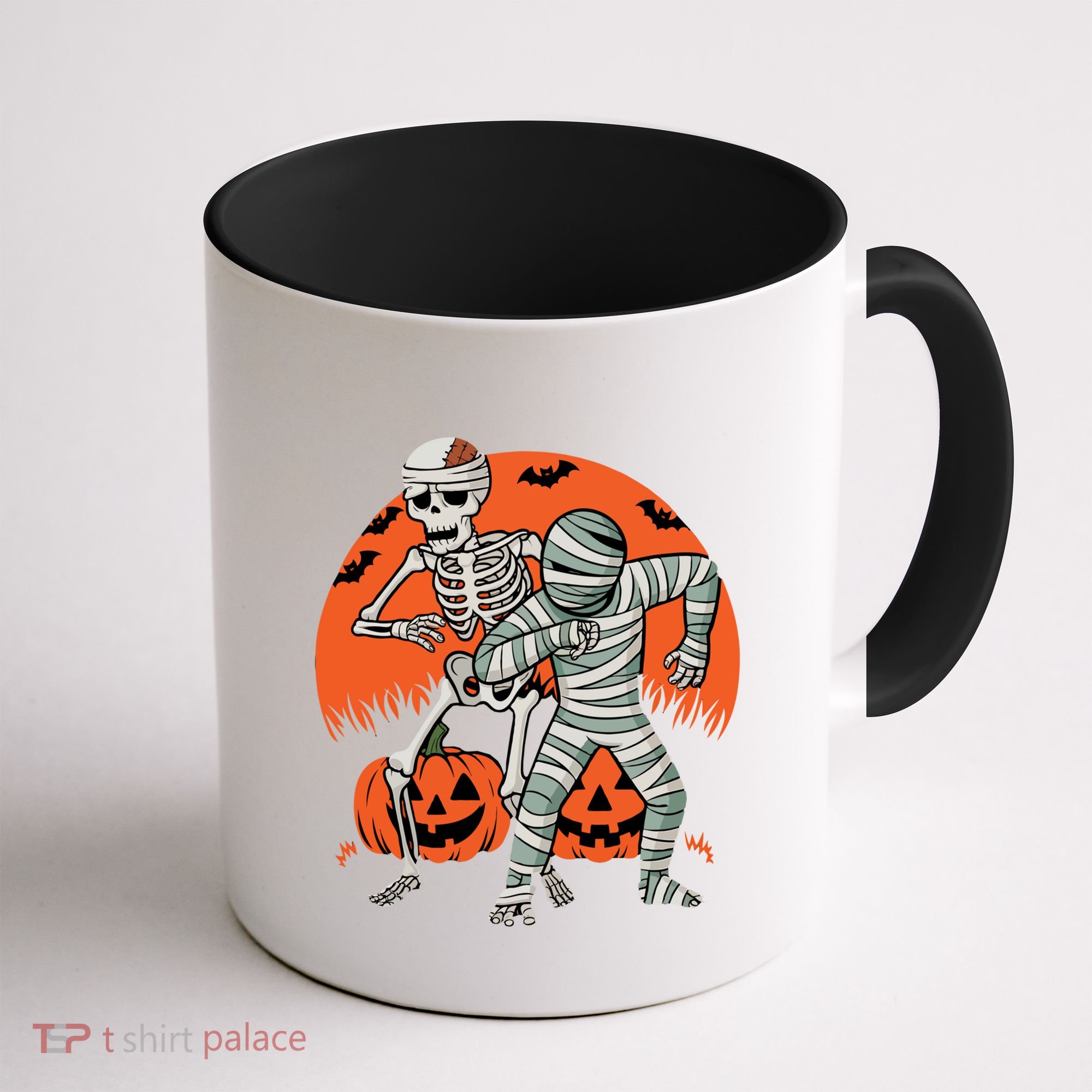 Dabbing Halloween Funny Skeleton Mummy Scary Pumpkin Gift Coffee Mug
