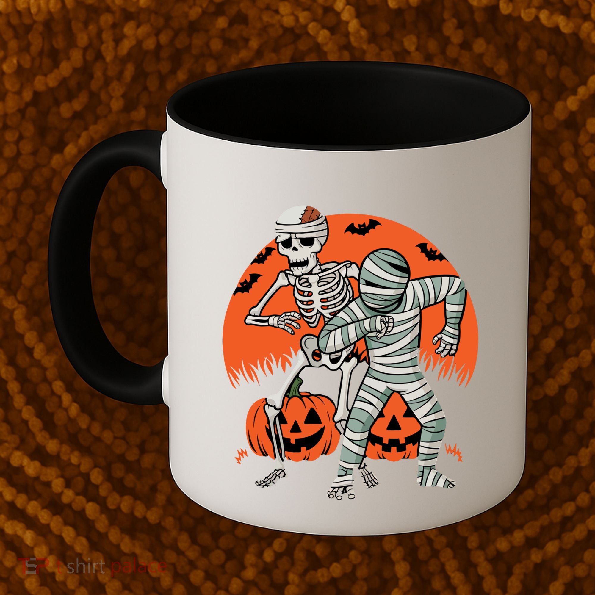 Dabbing Halloween Funny Skeleton Mummy Scary Pumpkin Gift Coffee Mug