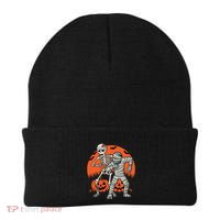 Dabbing Halloween Funny Skeleton Mummy Scary Pumpkin Gift Beanie thumb 0