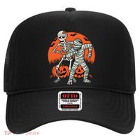 Dabbing Halloween Funny Skeleton Mummy Scary Pumpkin Gift Hat thumb 0
