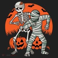 Dabbing Halloween Funny Skeleton Mummy Scary Pumpkin Gift Hat thumb 2