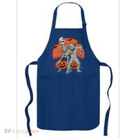 Dabbing Halloween Funny Skeleton Mummy Scary Pumpkin Gift Apron thumb 0