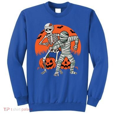 Dabbing Halloween Funny Skeleton Mummy Scary Pumpkin Gift Sweatshirt