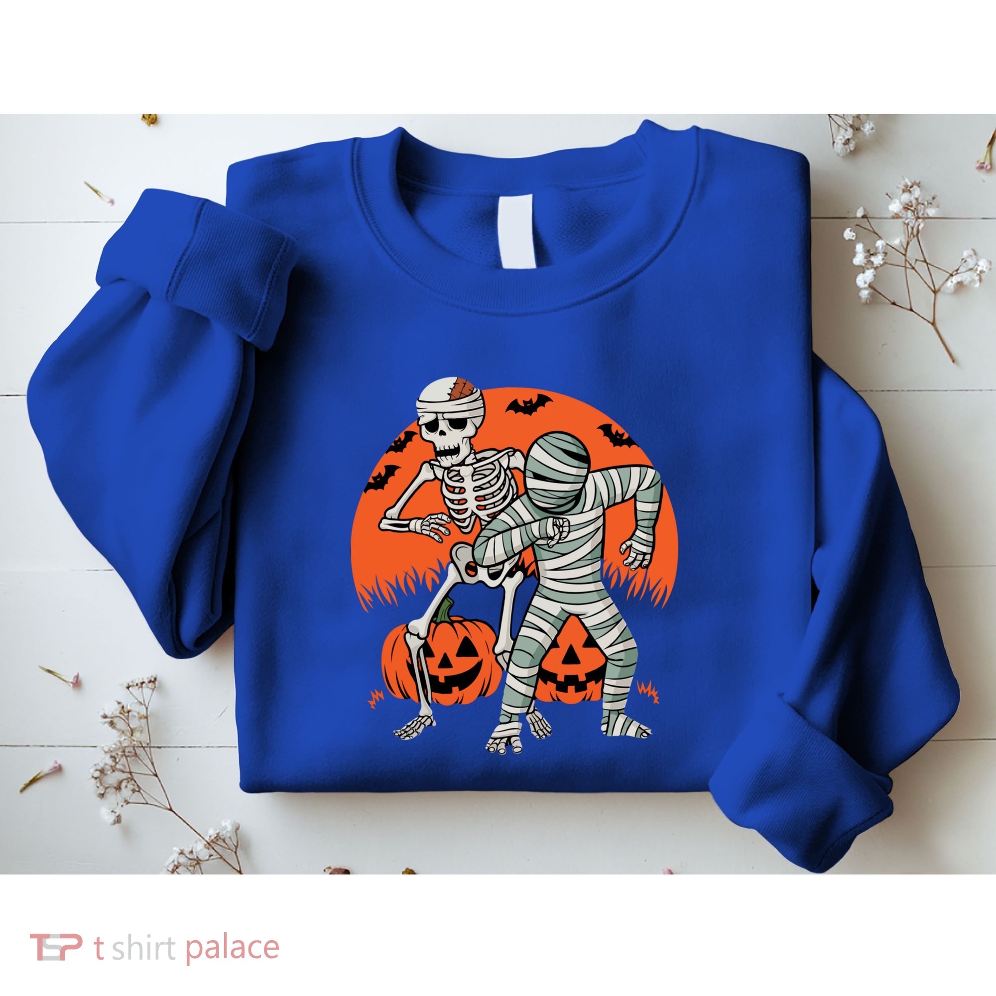 Dabbing Halloween Funny Skeleton Mummy Scary Pumpkin Gift Sweatshirt