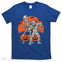 Dabbing Halloween Funny Skeleton Mummy Scary Pumpkin Gift T-Shirt thumb 0
