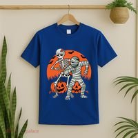 Dabbing Halloween Funny Skeleton Mummy Scary Pumpkin Gift T-Shirt thumb 2