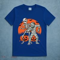 Dabbing Halloween Funny Skeleton Mummy Scary Pumpkin Gift T-Shirt thumb 5
