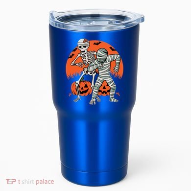 Dabbing Halloween Funny Skeleton Mummy Scary Pumpkin Gift Tumbler