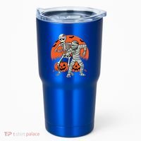 Dabbing Halloween Funny Skeleton Mummy Scary Pumpkin Gift Tumbler thumb 0