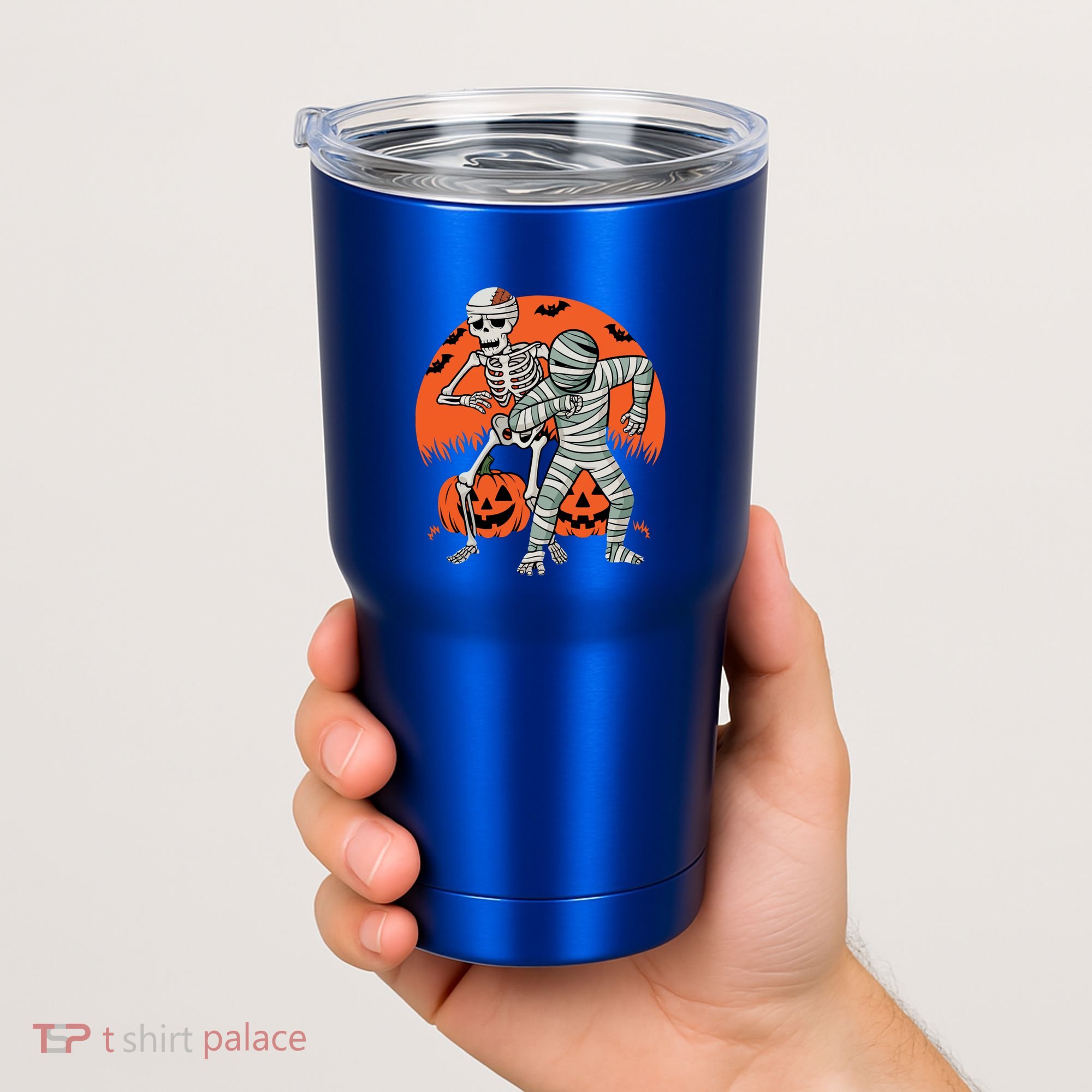Dabbing Halloween Funny Skeleton Mummy Scary Pumpkin Gift Tumbler