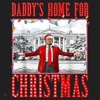 DaddyS Home For Christmas Trump Comfort Colors Boxy T-Shirt thumb 3