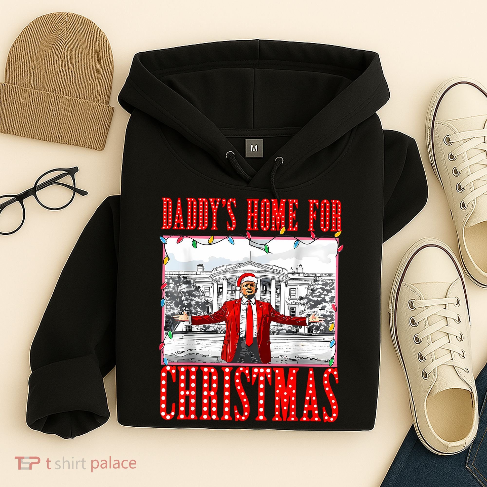 DaddyS Home For Christmas Trump Hoodie