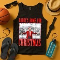 DaddyS Home For Christmas Trump Tank Top thumb 4