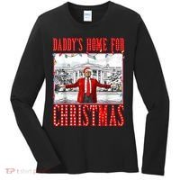 DaddyS Home For Christmas Trump Women's Long Sleeve Shirt thumb 0
