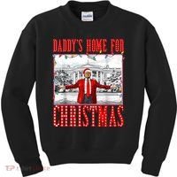 DaddyS Home For Christmas Trump Kids Sweatshirt thumb 0