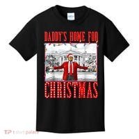 DaddyS Home For Christmas Trump Kids T-Shirt thumb 0