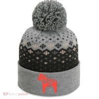 Dala Horse Gift Dalarna Swedish Sweden Sverige Gift The Baniff Cuffed Pom Beanie thumb 0