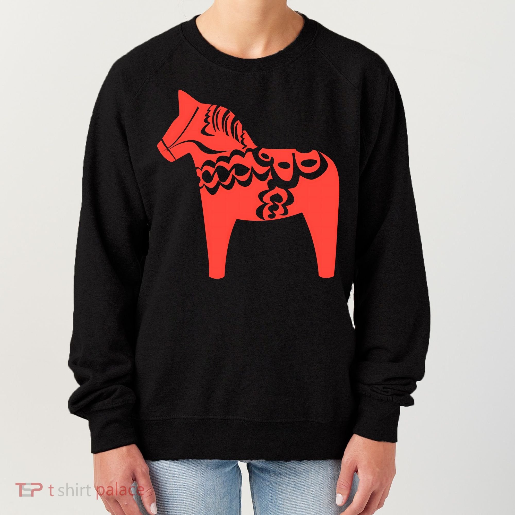 Dala Horse Gift Dalarna Swedish Sweden Sverige Gift Women's Sweatshirt