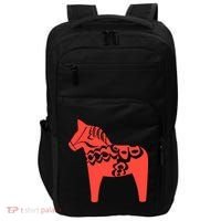 Dala Horse Gift Dalarna Swedish Sweden Sverige Gift Impact Tech Backpack thumb 0