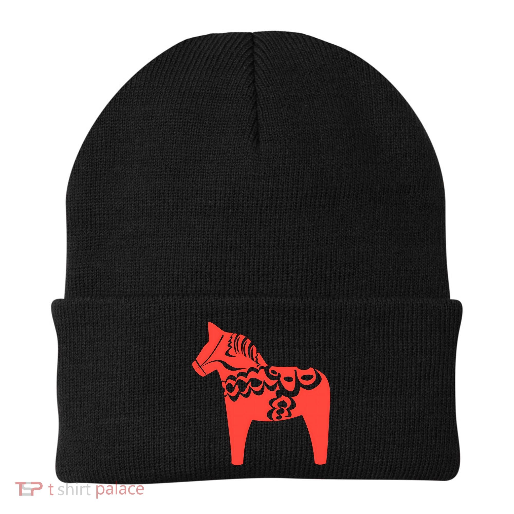 Dala Horse Gift Dalarna Swedish Sweden Sverige Gift Beanie