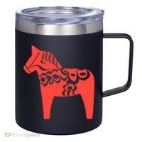Dala Horse Gift Dalarna Swedish Sweden Sverige Gift 12oz Stainless Steel Coffee Mug thumb 0