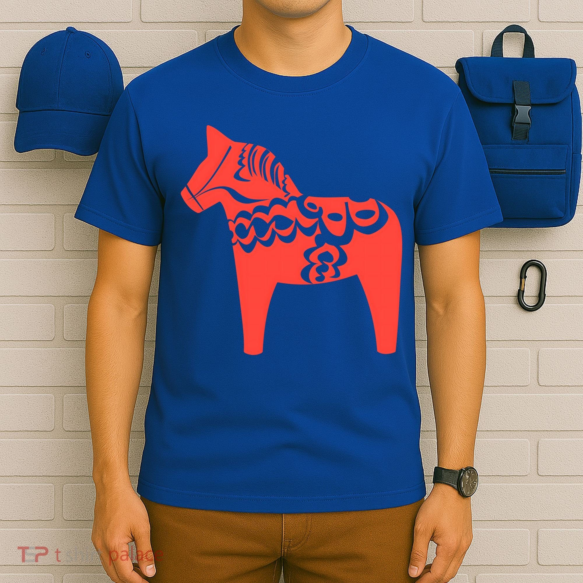 Dala Horse Gift Dalarna Swedish Sweden Sverige Gift T-Shirt