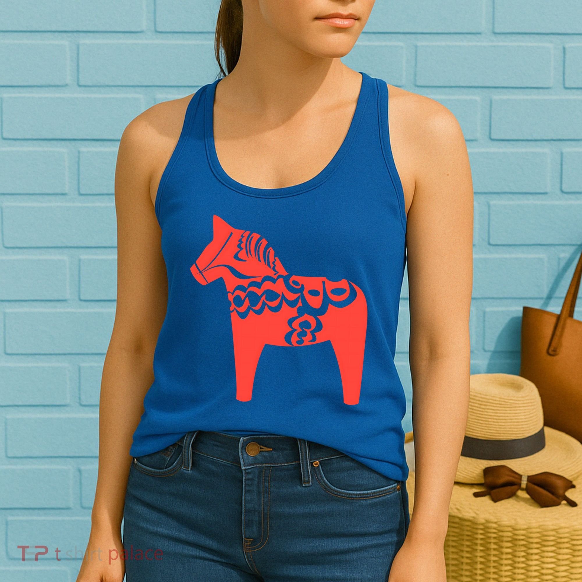 Dala Horse Gift Dalarna Swedish Sweden Sverige Gift Women's Tank Top