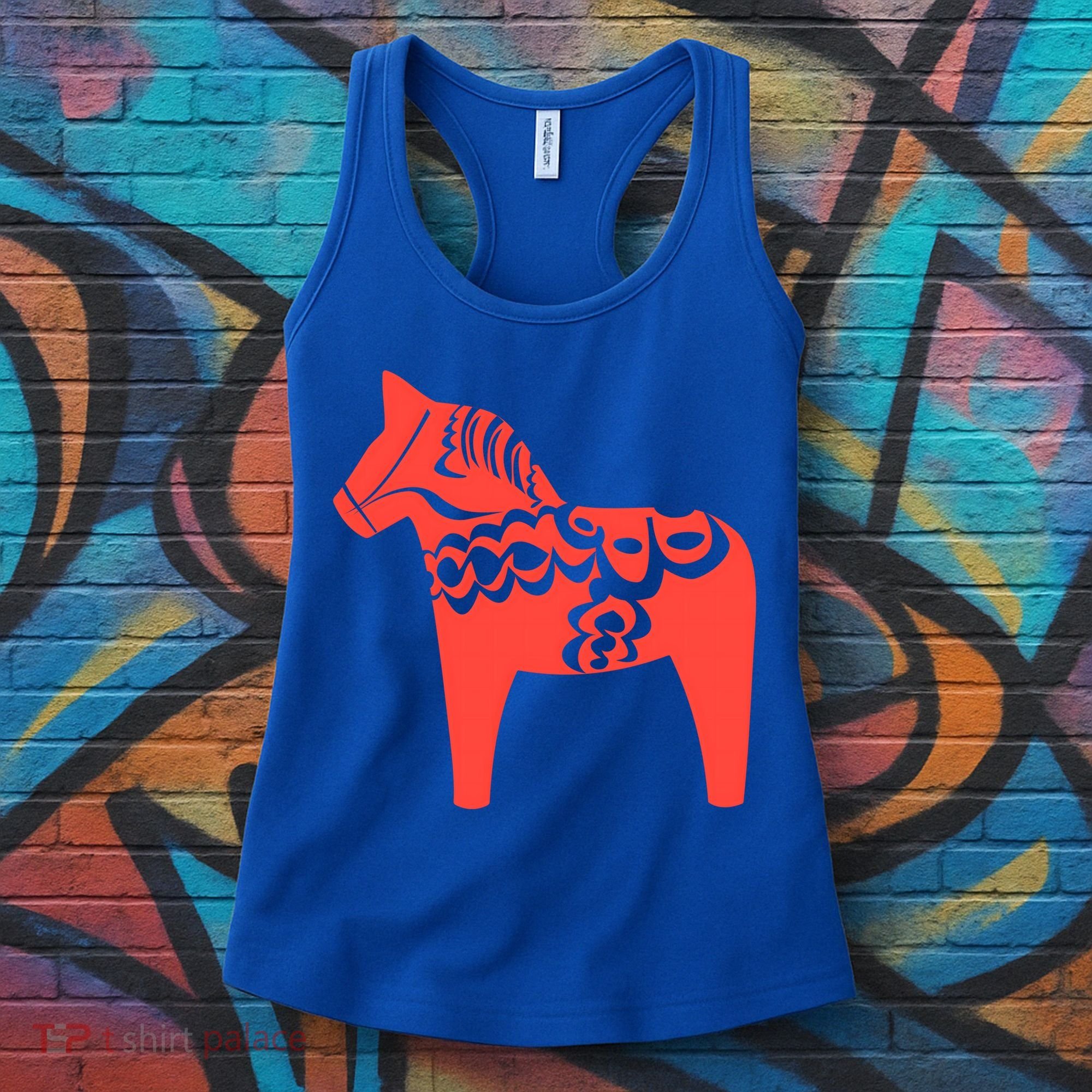 Dala Horse Gift Dalarna Swedish Sweden Sverige Gift Women's Tank Top