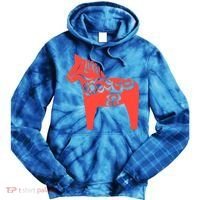 Dala Horse Gift Dalarna Swedish Sweden Sverige Gift Tie Dye Hoodie thumb 0