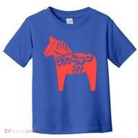 Dala Horse Gift Dalarna Swedish Sweden Sverige Gift Toddler T-Shirt thumb 0