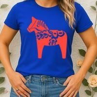 Dala Horse Gift Dalarna Swedish Sweden Sverige Gift Women's T-Shirt thumb 2