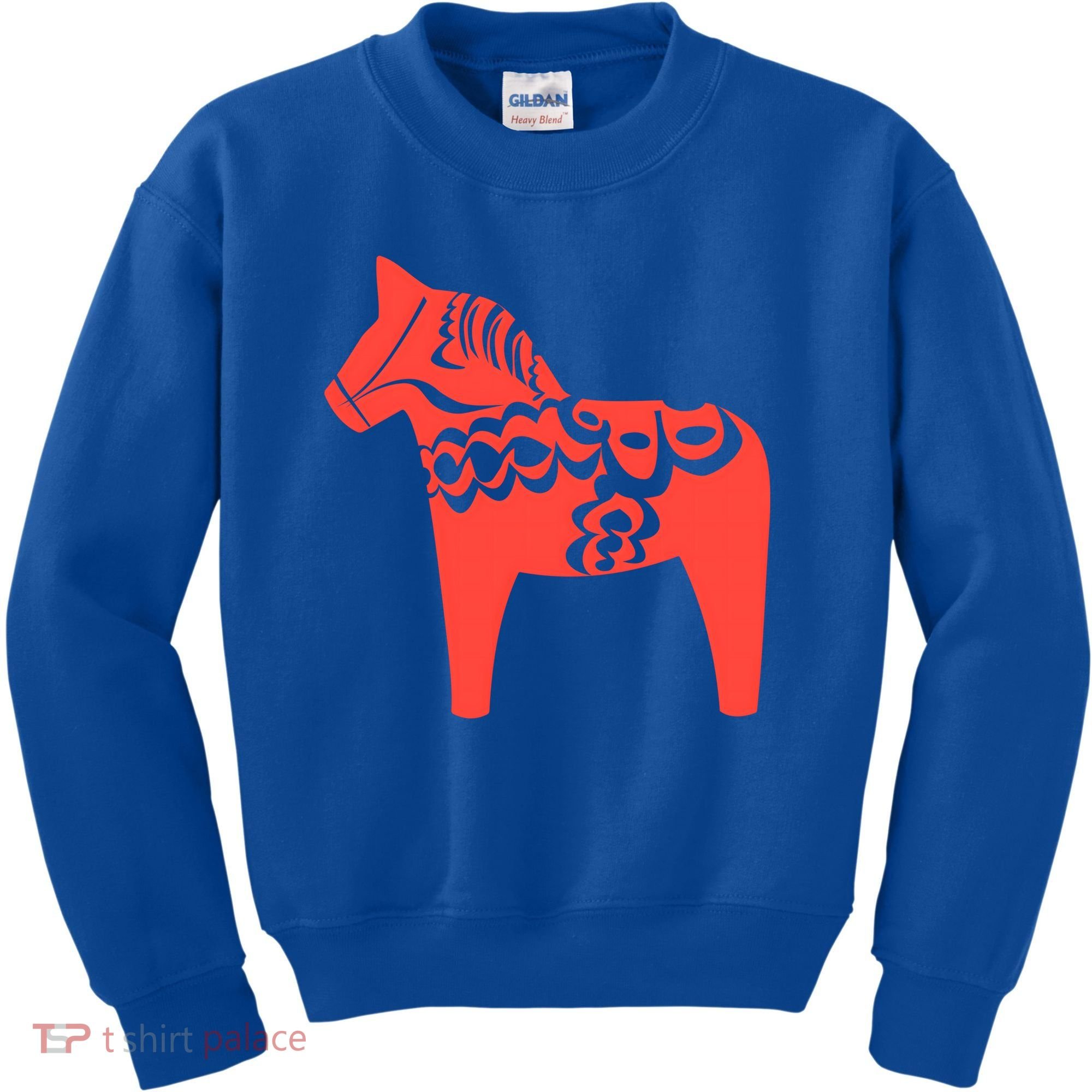 Dala Horse Gift Dalarna Swedish Sweden Sverige Gift Kids Sweatshirt