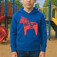 Dala Horse Gift Dalarna Swedish Sweden Sverige Gift Kids Hoodie thumb 2