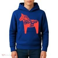 Dala Horse Gift Dalarna Swedish Sweden Sverige Gift Kids Hoodie thumb 4