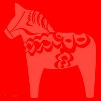 Dala Horse Gift Dalarna Swedish Sweden Sverige Gift Santa Hat thumb 1