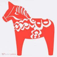 Dala Horse Gift Dalarna Swedish Sweden Sverige Gift Comfort Colors Garment-Dyed Hooded Sweatshirt thumb 2