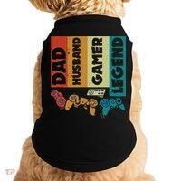 Dad Husband Gamer Legend Dad Video Gamer Doggie Tank thumb 0