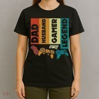 Dad Husband Gamer Legend Dad Video Gamer T-Shirt thumb 4