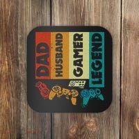 Dad Husband Gamer Legend Dad Video Gamer Coaster thumb 0