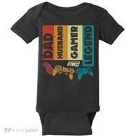 Dad Husband Gamer Legend Dad Video Gamer Baby Bodysuit thumb 0