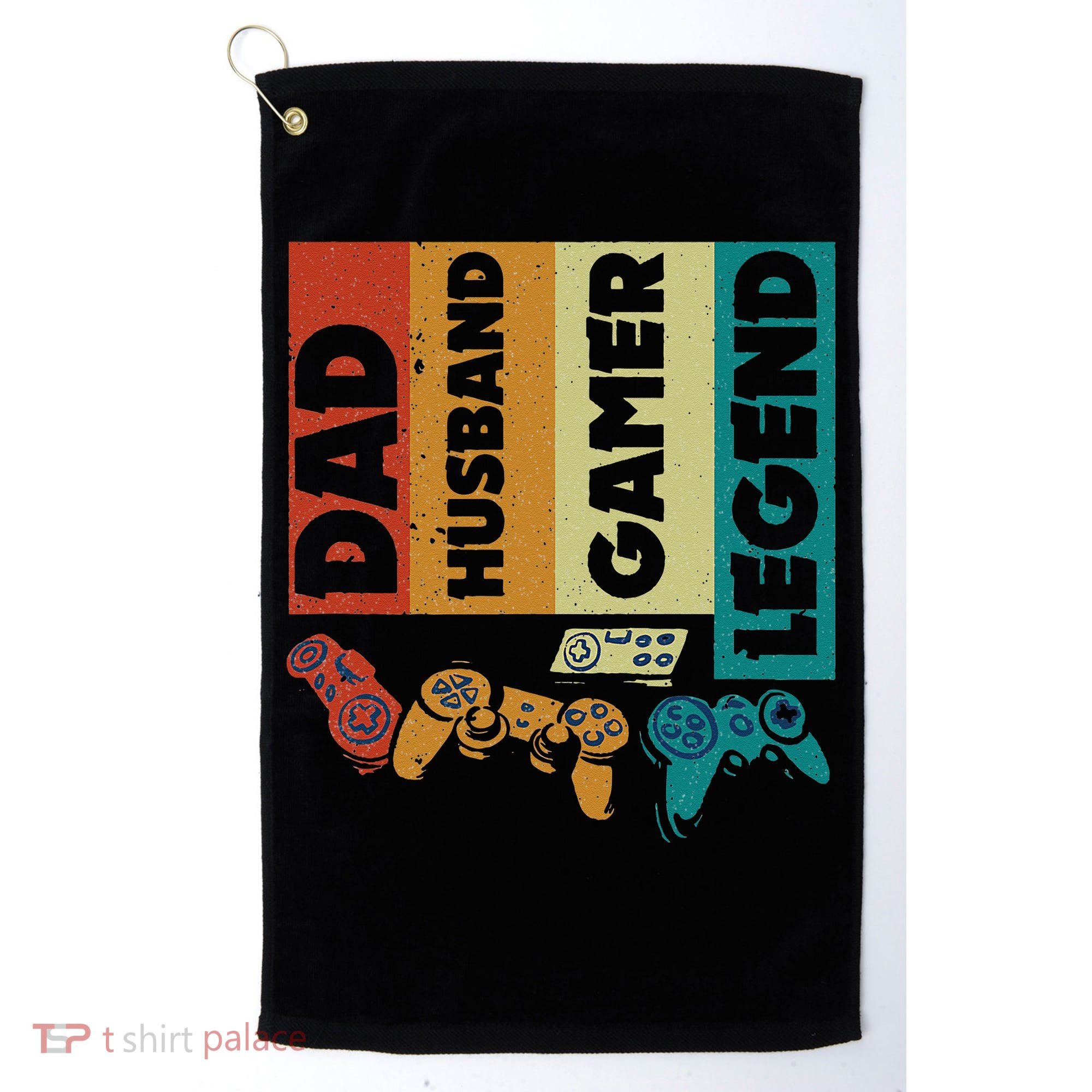 Dad Husband Gamer Legend Dad Video Gamer Golf Towel