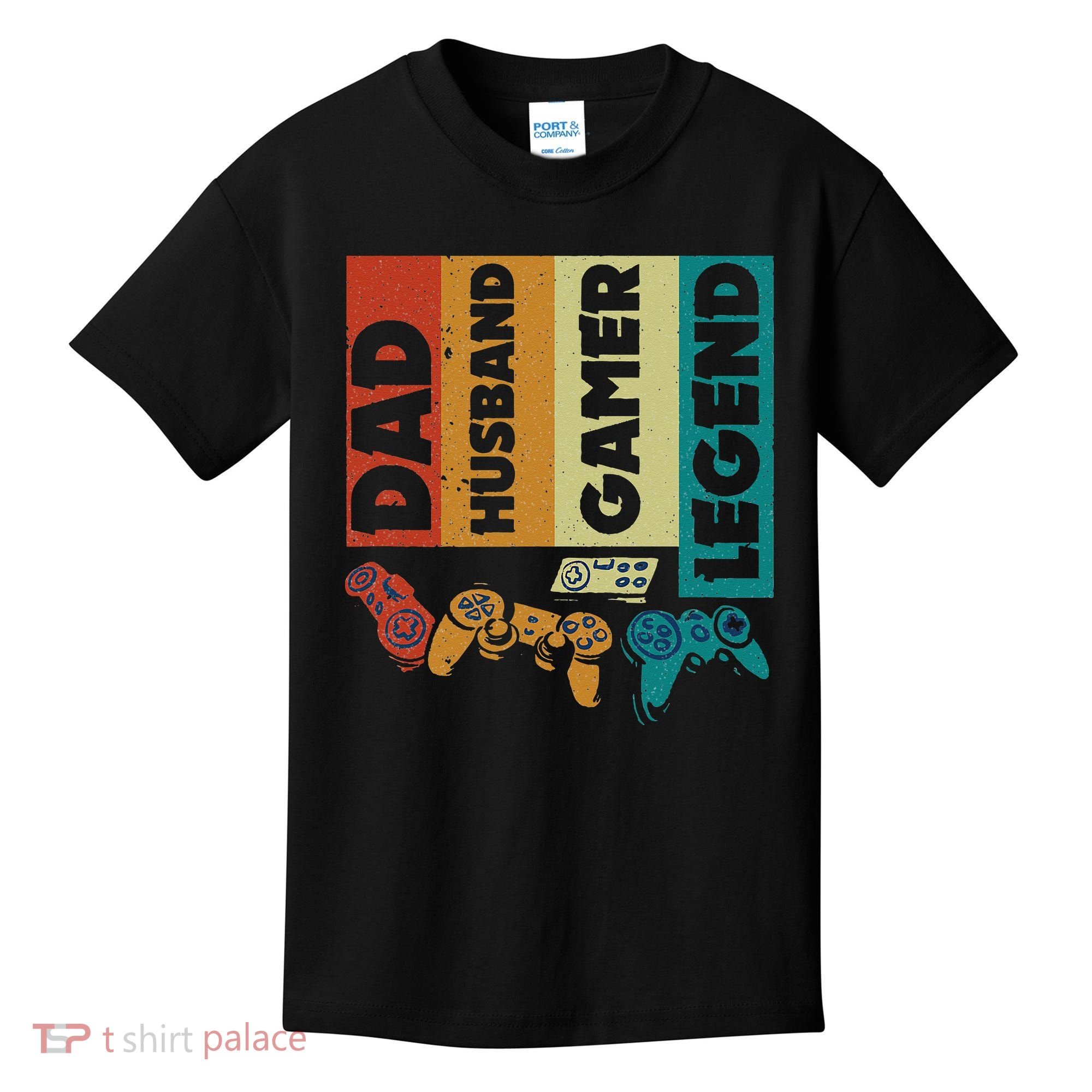Dad Husband Gamer Legend Dad Video Gamer Kids T-Shirt