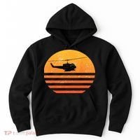 Distressed Huey Helicopter Uh1 Vietnam War Veteran Hoodie thumb 0