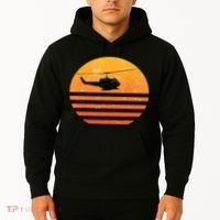 Distressed Huey Helicopter Uh1 Vietnam War Veteran Hoodie thumb 2