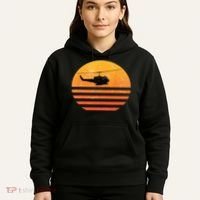 Distressed Huey Helicopter Uh1 Vietnam War Veteran Hoodie thumb 5