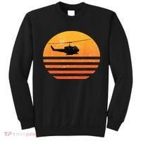 Distressed Huey Helicopter Uh1 Vietnam War Veteran Sweatshirt thumb 0