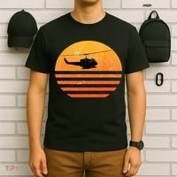 Distressed Huey Helicopter Uh1 Vietnam War Veteran T-Shirt thumb 6