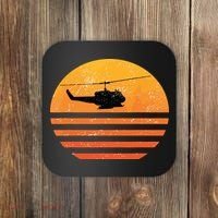 Distressed Huey Helicopter Uh1 Vietnam War Veteran Coaster thumb 0