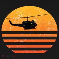 Distressed Huey Helicopter Uh1 Vietnam War Veteran Women's Hoodie thumb 2